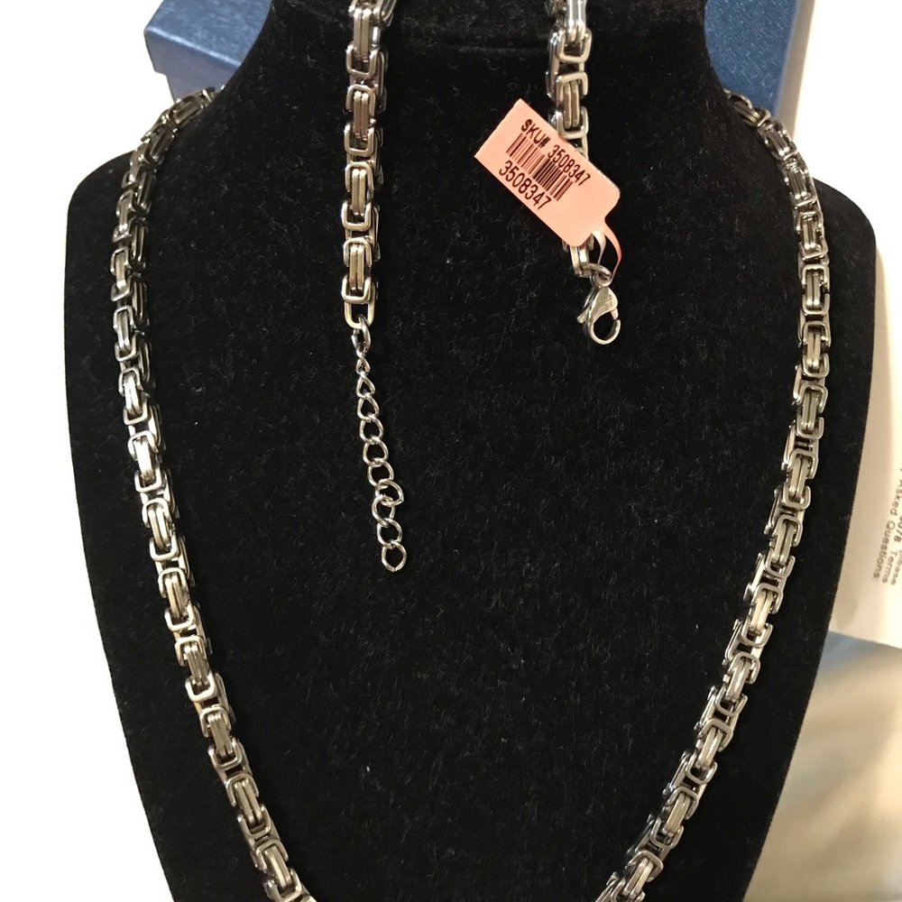 316L Stainless Steel Byzantine Chain & Bracelet